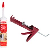 تصویر چسب آکواریوم کاسپین مدل شفاف آنتی باکتریال حجم 330 میلی لیتر به همراه دستگاه چسب 