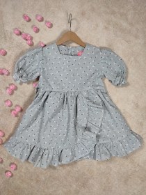 تصویر پیراهن دخترانه گل گچی 