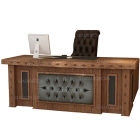 تصویر میز مدیریتی پنل چرم کد 514 