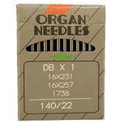 تصویر سوزن چرخ خیاطی صنعتی راسته دوز ارگان مدل دی بی DB سایز 10 بسته 10 عددی Organ Sewing Size 10 Machine Needle DB