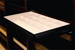 تصویر سینی مشبک ریلی جای زیور آلات رنگ مشکی طرح ایتالین سایز 60فانتونی کد J531 