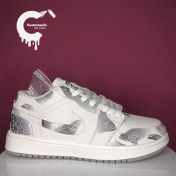 تصویر کتونی جردن 1 دراگون چاپی طوسی 