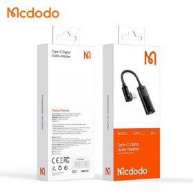 تصویر تبدیل تایپ سی به جک 3.5 میلیمتری AUX+پورت تایپ سی مک دودو مدل Mcdodo CA-1880 