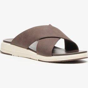 تصویر صندل مردانه با بند ضربدری و راحت پوشیدنی برند le confort Men Cross Strap Slip-On Sandals