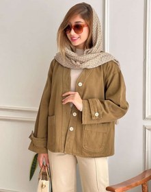 تصویر ژاکت دخترانه جلو دکمه ژاتیس 