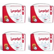 تصویر پک 4 تایی پوشک بچه کوکومی GT1 چسبی سایز 3 بسته 34 عددی 