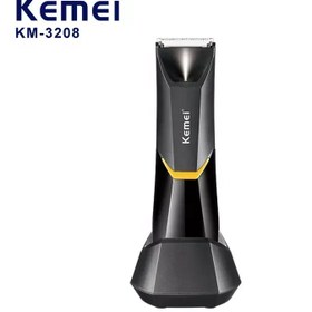 تصویر ماشین اصلاح موی بدن شارژی ضدآب کمی Kemei Body Hair Trimmer KM-3208 Kemei Body Hair Trimmer KM-3208