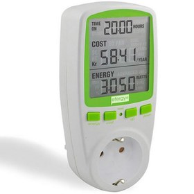 تصویر وات متر و پاورمتر پریزی EMS نمایشگر میزان مصرف برق Efergy EMS-EU Energy monitoring socket