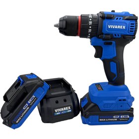 تصویر دریل شارژی ویوارکس مدل VR2010V-IBL موتور براشلس 20 ولت با دو باتری 