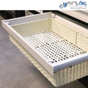 تصویر سبد حصیری ریلی داخل کمد لباس سفید ABS سایز 90 فانتونی کد J226 