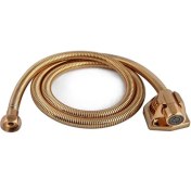 تصویر شیلنگ آفتابه تمام برنجی طلایی salam