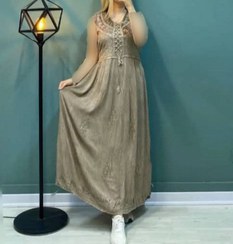 تصویر پیراهن ساحلی گلدوزی وارداتی طرح ملیکا/کد6105 