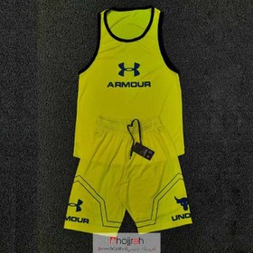 تصویر تاپ شلوارک آندرآرمور Under Armour زرد کد VM397 