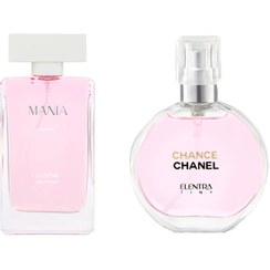 تصویر عطر جیبی زنانه تاینی مدل Chanel Chance به همراه ادوپرفیوم زنانه مدل Mania النترا Elentra Tiny Chanel Chance Parfum For Women And Elentra Eau De Parfum Mania For Women