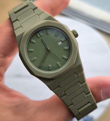 تصویر ساعت طرح ap مارک میلانو تقویم دار دوقفله مخفی بند پیو AP design watch Milano brand calendar double hidden clasp Pewter strap