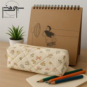 تصویر جامدادی مخملی دانشجویی دست دوز کد JM25 