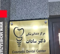 تصویر تابلو راهنمای واحد های تجاری و اداری ترکیب پلگسی مشکی و استیل طلایی 