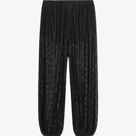 تصویر شلوار بلند دنتل دار با کمر کشی از برند زارا 