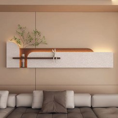 تصویر تابلو دیواری زنده مدل آتیلا رنگ قهوه ای و سفید 