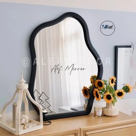 تصویر آینه کنسول چوبی الف مدل رز 