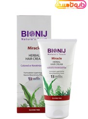 تصویر ماسک موهای رنگ یا کراتین شده بیونیج 300 میل Bionij Miracle Herbal Sulphates Free Hair Mask 300 ML For Colored Or Keratinized Hair