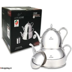 تصویر کتری و قوری لایف اسمایل مدل TK1 10 LIFE SMILE TK1-10 KETTLE AND TEA POT