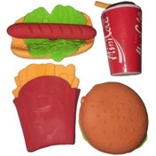 تصویر پاکن فانتزی طرح فست فود (fast food eraser 3D) 