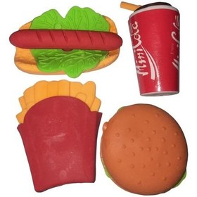 تصویر پاکن فانتزی طرح فست فود (fast food eraser 3D) 