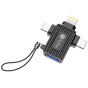تصویر مبدل 3 در 1 USB به Lightning+Type-C+Micro پرووان مدل PCO10 
