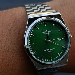تصویر ساعت مچی مردانه کاسیو گادفادر بند استیل سبز 