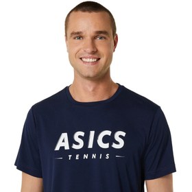 تصویر تی شرت مردانه آسیکس Asics Court Tennis Graphic- سرمه ای 