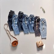 تصویر شلوار جین زاپدار نوزادی نقلی و بچگانه تا سه سال - کد ۷۰۸ سایز ۳۵ 