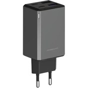تصویر آداپتور چند پورتی Powerology 65W GaN Multi-Port 