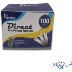 تصویر نوار تست قند خون دایرکت بسته 100 عددی DIRECT TEST STRIP 100