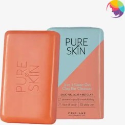 تصویر کلینزر بار ۳ در ۱ صورت و بدن پیور اسکین PURE SKIN 3-in-1 Clear-Out Clay Bar Cleanser