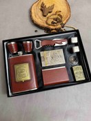 تصویر ست هیپفلاسک وی ای پی مدل جکدنیلز - پلاک طلایی 