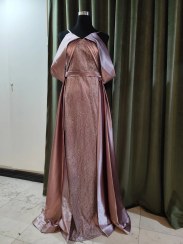 تصویر لباس مجلسی رنگ کالباسی 