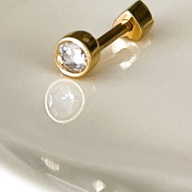 تصویر پیرسینگ تک نگین دایره 