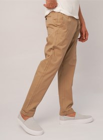 تصویر شلوار کتان راحتی و سبک مردانه در رنگ شن دوان برند jack & jones Men’s Comfort Casual Lightweight Chino Pant in Sand Dune