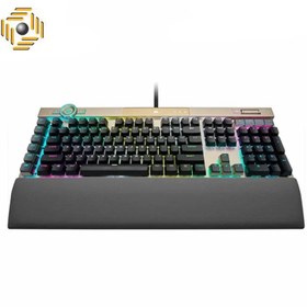 تصویر کیبورد گیمینگ مکانیکال کورسیر K100 RGB Midnight Gold 