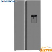 تصویر یخچال و فریزر طرح ساید بای ساید ایکس ویژن مدل TS552- AWD رنگ سفید X.VISION SIDE BY SIDE REFRIGERATOR TS55