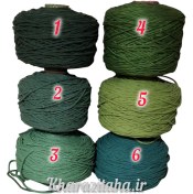 تصویر نخ مکرومه بافی کتان ۲۵۰ گرمی سبز 