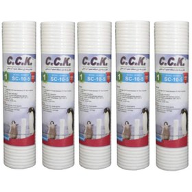 تصویر فیلتر الیافی دستگاه تصفیه آب سی سی کا مجموعه 5 عددی 