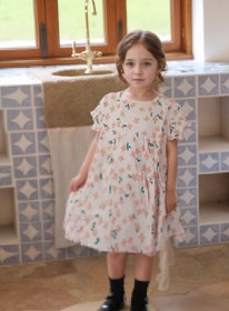 تصویر پیراهن دخترانه پیراهن گلدار دخترانه خردسال ، چینی