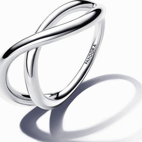 تصویر حلقه بی‌نهایت اشکال اورگانیک نقره‌ای پاندورا Pandora Silver Organically Shaped Infinity Ring