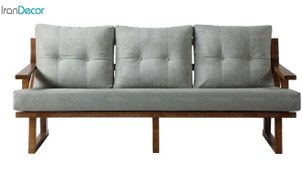 تصویر مبل سه نفره دسته چوبی آفر مدل چیرو 