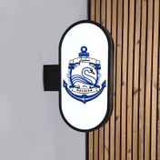 تصویر تابلو لایت باکس دوطرفه کپسولی عمودی 