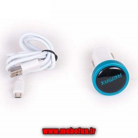 تصویر شارژر فندکی ریمکس RX-S5 به همراه کابل تبدیل microUSB 