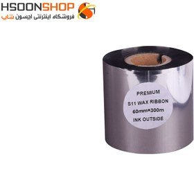 تصویر ریبون پرینتر لیبل زن NP سایز ۳۰۰×۶۰ وکس رزین 