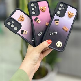 تصویر کاور سولید خرسی همراه با آویز خرسی مناسب برای گوشی آیفونx/xs Bear solid cover with bear pendant suitable for iphone x/xs